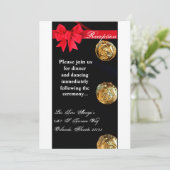 3.5x7披露宴カードマリンドレスブルースユニフォーム 招待状 (スタンド正面)