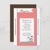 3.5x7披露宴カードメイスンジャカントリー素朴花瓶 招待状 (正面/裏面)