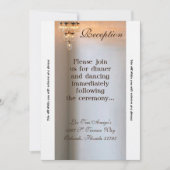 3.5x7披露宴カードメイスンジャシャンデリアロウソク 招待状 (正面)