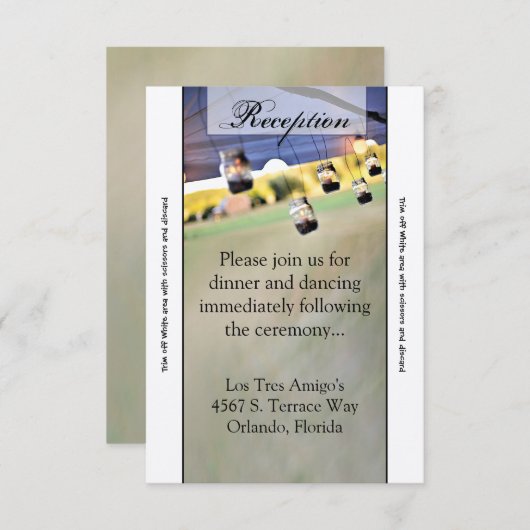 3.5x7披露宴カードメイスンジャールキャンドルホルダークーン 招待状 (正面/裏面)