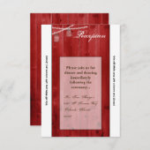 3.5x7披露宴カードメイソンjar文字列ライトウッド 招待状 (正面/裏面)