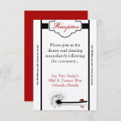 3.5x7披露宴カードレディバグダディリオンフラワーイン 招待状 (正面/裏面)