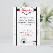 3.5x7披露宴カードレディバグダディリオンフラワーイン 招待状 (スタンド正面)