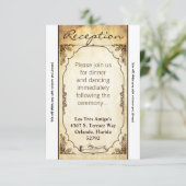 3.5x7披露宴カードヴィンテージ式リングや輪Exchang 招待状 (スタンド正面)