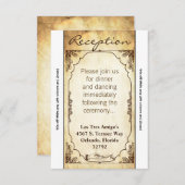 3.5x7披露宴カードヴィンテージ式リングや輪Exchang 招待状 (正面/裏面)