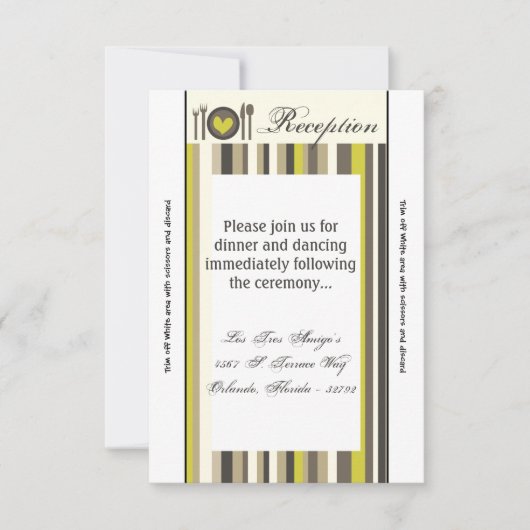 3.5x7披露宴カード中国プレートシルバーウェアプレイス 招待状 (正面)