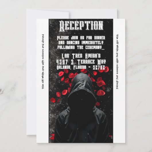 3.5x7披露宴カード搭載Adeline Zade Meadows 招待状 (正面)