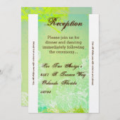 3.5x7披露宴カード春ハイビスカスフラワーハワイ 招待状 (正面/裏面)