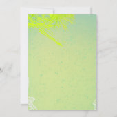 3.5x7披露宴カード春ハイビスカスフラワーハワイ 招待状 (裏面)