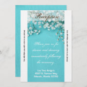 3.5x7披露宴カード春バビーズブレスフラワー 招待状 (正面/裏面)