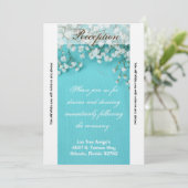 3.5x7披露宴カード春バビーズブレスフラワー 招待状 (スタンド正面)