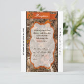 3.5x7披露宴カード狩りカップル鹿Doe Buck 招待状 (スタンド正面)