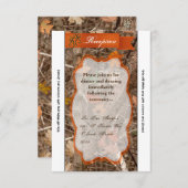 3.5x7披露宴カード狩りカップル鹿Doe Buck 招待状 (正面/裏面)