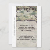 3.5x7披露宴カード陸軍空軍OCP迷彩柄Unif 招待状 (正面)