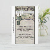 3.5x7披露宴カード陸軍空軍OCP迷彩柄Unif 招待状 (スタンド正面)