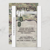 3.5x7披露宴カード陸軍空軍OCP迷彩柄Unif 招待状 (正面/裏面)