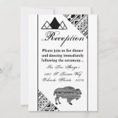 3.5x7披露宴カードBoho Buffalo Tribal Pattern B 招待状 (正面)