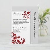 3.5x7赤いフローラ向けカード 招待状 (スタンド正面)