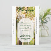 3.5x7 受付カード クリスタル シャンデリア オークの木 招待状 (スタンド正面)