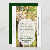 3.5x7 受付カード クリスタル シャンデリア オークの木 招待状 (正面/裏面)