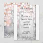 3.5x7 受付カード グリッツ ピンクスパークル 招待状 (正面/裏面)