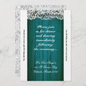 3.5x7 受付カード ティールウッド 招待状 (正面/裏面)