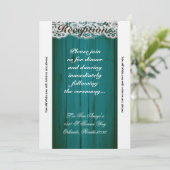 3.5x7 受付カード ティールウッド 招待状 (スタンド正面)