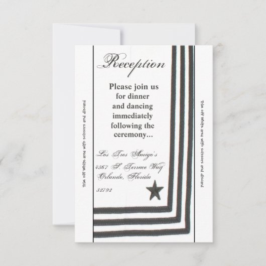 3.5x7 受付カード ネイビー サマードレス ホワイト ユニフォーム 招待状 (正面)