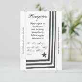 3.5x7 受付カード ネイビー サマードレス ホワイト ユニフォーム 招待状 (スタンド正面)