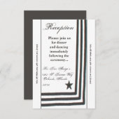 3.5x7 受付カード ネイビー サマードレス ホワイト ユニフォーム 招待状 (正面/裏面)