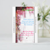 3.5x7 受付カード ネオングランジ スクラッチ カラー ホット 招待状 (スタンド正面)