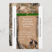 3.5x7 受付カード ハンターズ カモ カモフラージュ 鹿 招待状 (正面/裏面)