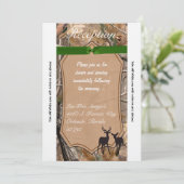 3.5x7 受付カード ハンターズ カモ カモフラージュ 鹿 招待状 (スタンド正面)