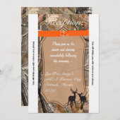 3.5x7 受付カード ハンターズ カモ 迷彩 鹿 招待状 (正面/裏面)