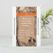 3.5x7 受付カード ハンターズ カモ 迷彩 鹿 招待状 (スタンド正面)