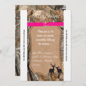 3.5x7 受付カード ハンターズ カモ 迷彩 鹿 招待状 (正面/裏面)