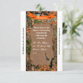 3.5x7 受付カード ハンティング 鹿 雄鹿 ヘッド カモ 招待状 (スタンド正面)