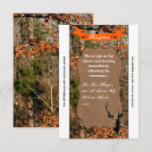 3.5x7 受付カード ハンティング 鹿 雄鹿 ヘッド カモ 招待状 (正面/裏面)