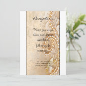 3.5x7 受付カード パール＆レース 招待状 (スタンド正面)