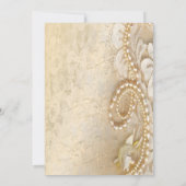 3.5x7 受付カード パール＆レース 招待状 (裏面)