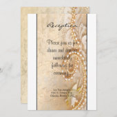 3.5x7 受付カード パール＆レース 招待状 (正面/裏面)