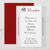 3.5x7 受付カード ペンギン ラブ カップル 招待状 (正面/裏面)