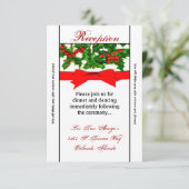 3.5x7 受付カード ホリーベリーのクリスマス 招待状 (スタンド正面)