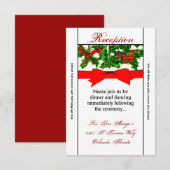 3.5x7 受付カード ホリーベリーのクリスマス 招待状 (正面/裏面)