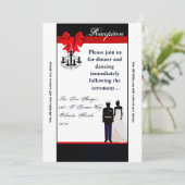 3.5x7 受付カード マリーン ユニフォーム 新郎 花嫁 招待状 (スタンド正面)