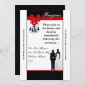 3.5x7 受付カード マリーン ユニフォーム 新郎 花嫁 招待状 (正面/裏面)