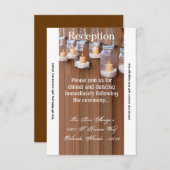 3.5x7 受付カード メイソンジャー キャンドル ライト ナイト 招待状 (正面/裏面)