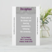 3.5x7 受付カード モダングレー ダマスク 招待状 (スタンド正面)