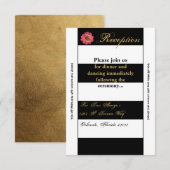 3.5x7 受付カード モダンストライプ ブラック ホワイト コン 招待状 (正面/裏面)