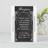 3.5x7 受付カード モダンチョークボード 招待状 (スタンド正面)